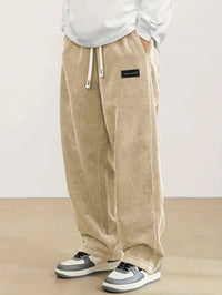 Godfrey Corduroy Drawstring Straight Leg Trousers