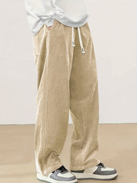 Godfrey Corduroy Drawstring Straight Leg Trousers