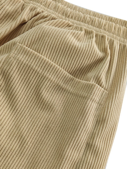 Godfrey Corduroy Drawstring Straight Leg Trousers_19