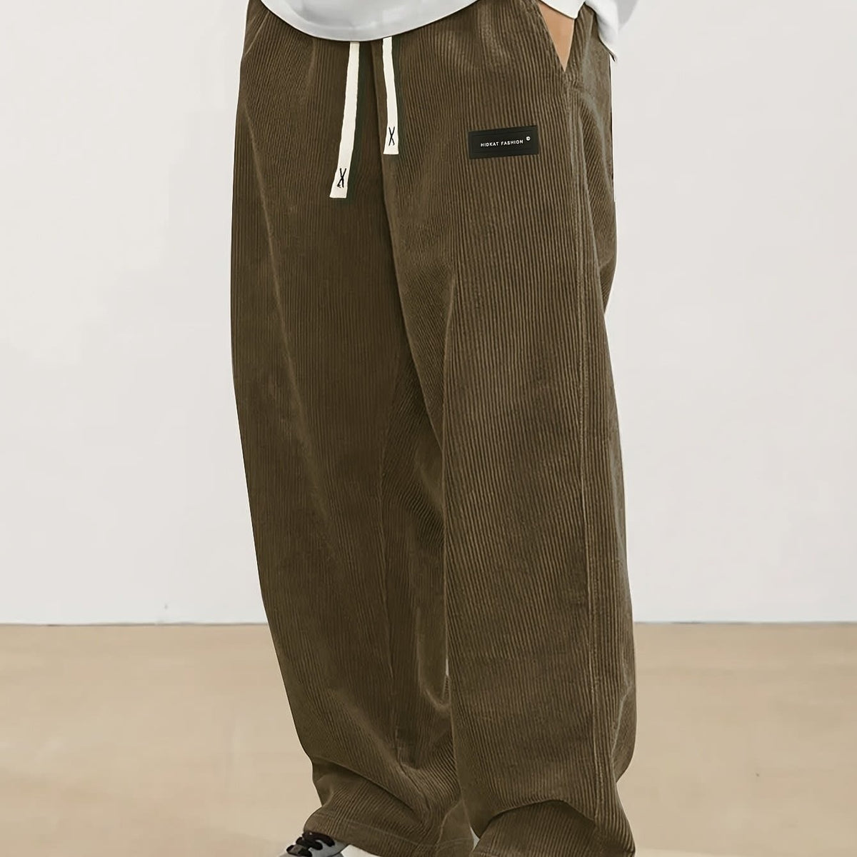 Godfrey Corduroy Drawstring Straight Leg Trousers