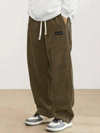 Godfrey Corduroy Drawstring Straight Leg Trousers