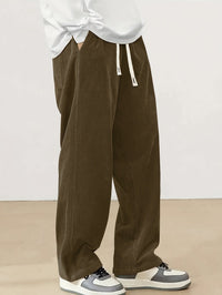 Godfrey Corduroy Drawstring Straight Leg Trousers