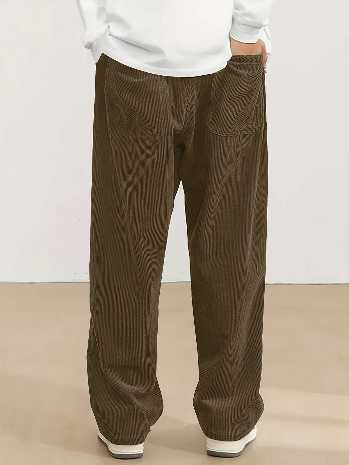 Godfrey Corduroy Drawstring Straight Leg Trousers