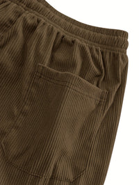 Godfrey Corduroy Drawstring Straight Leg Trousers