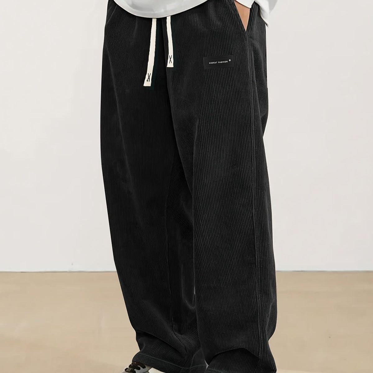 Godfrey Corduroy Drawstring Straight Leg Trousers