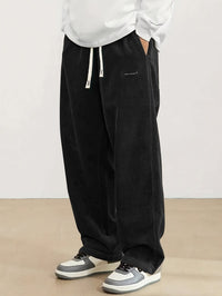 Godfrey Corduroy Drawstring Straight Leg Trousers