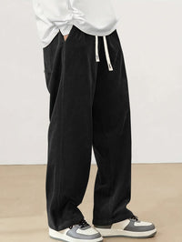 Godfrey Corduroy Drawstring Straight Leg Trousers