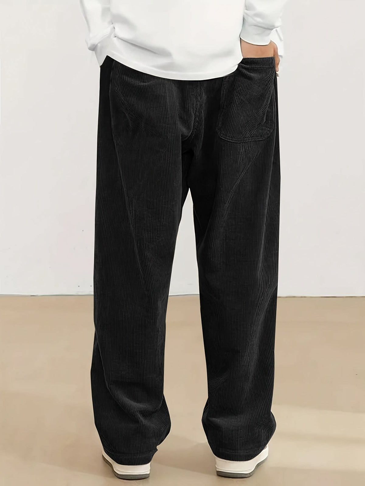 Godfrey Corduroy Drawstring Straight Leg Trousers
