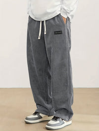 Godfrey Corduroy Drawstring Straight Leg Trousers