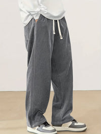 Godfrey Corduroy Drawstring Straight Leg Trousers