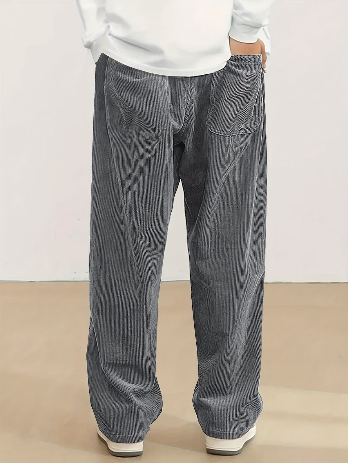 Godfrey Corduroy Drawstring Straight Leg Trousers