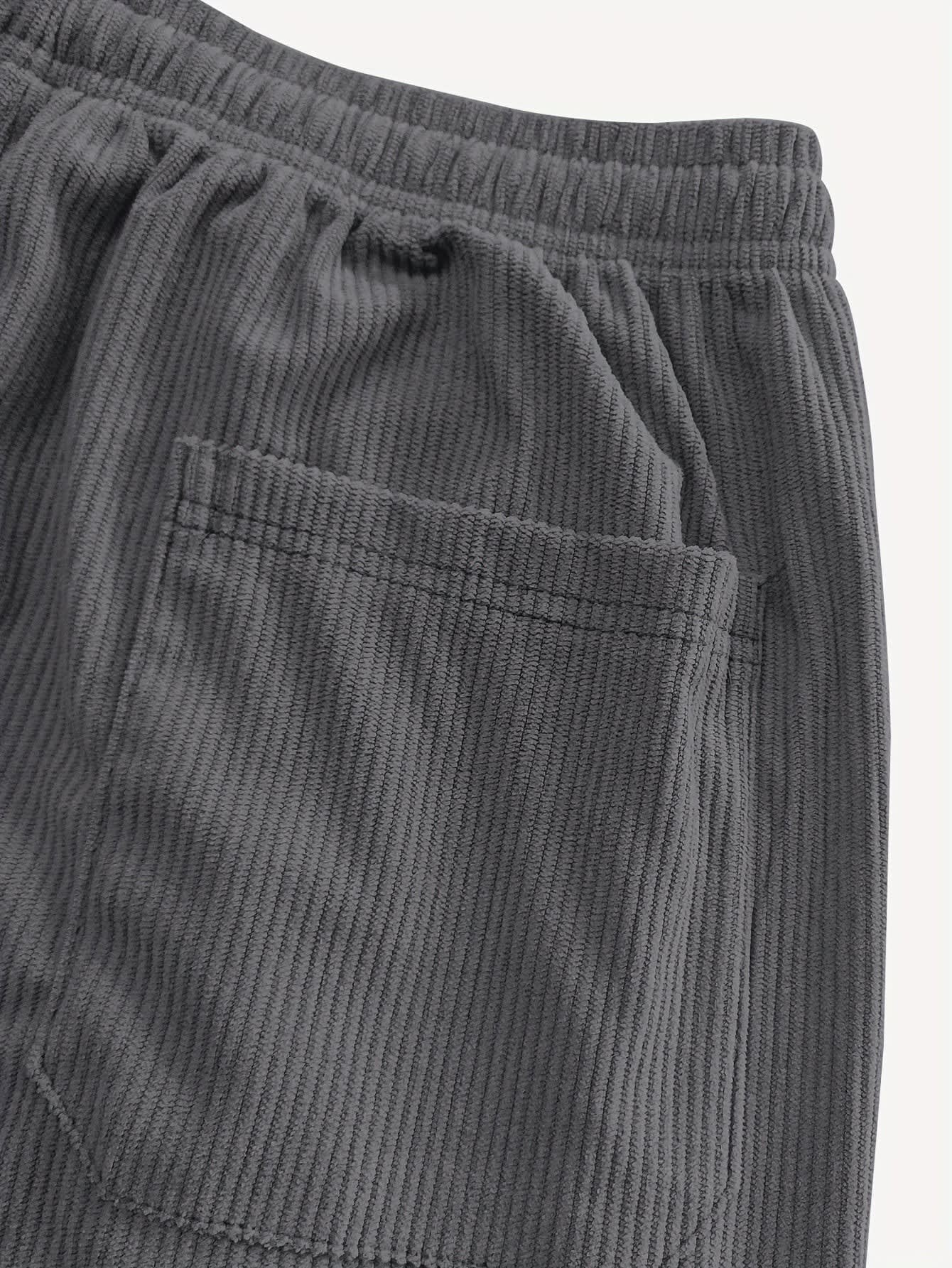 Godfrey Corduroy Drawstring Straight Leg Trousers_43