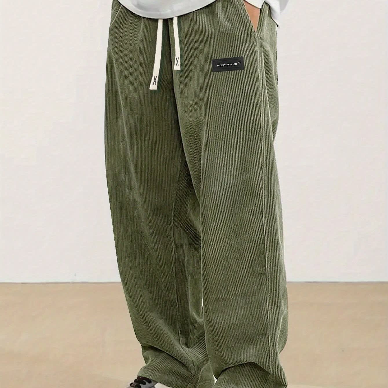 Godfrey Corduroy Drawstring Straight Leg Trousers_47