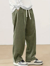 Godfrey Corduroy Drawstring Straight Leg Trousers