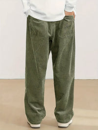 Godfrey Corduroy Drawstring Straight Leg Trousers