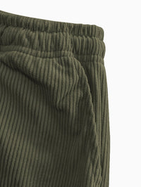 Godfrey Corduroy Drawstring Straight Leg Trousers