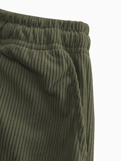 Godfrey Corduroy Drawstring Straight Leg Trousers_52