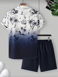 Oberon Coastal Print Shirt and Shorts Set
