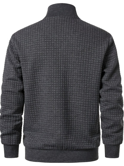 Benedict Quilted Knit Full Zip Jacket_12