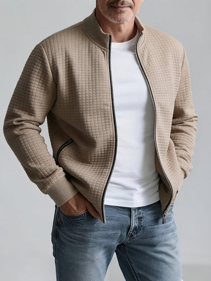 Benedict Quilted Knit Full Zip Jacket_3