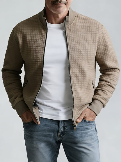 Benedict Quilted Knit Full Zip Jacket_8