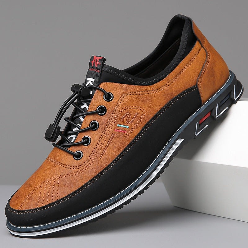Douglas Contrast Panel Lace Up Sneakers