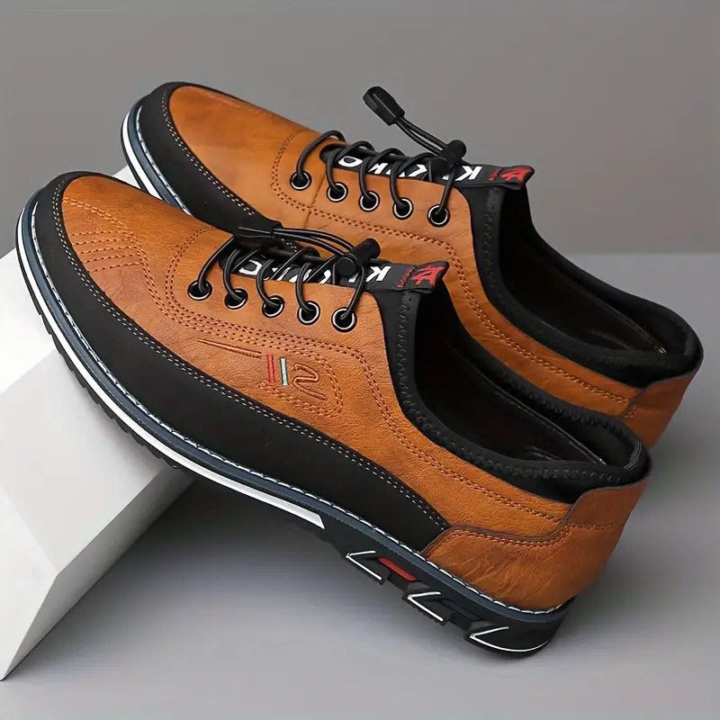 Douglas Contrast Panel Lace Up Sneakers