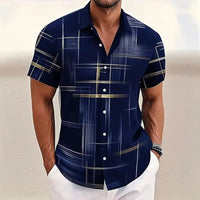 Tyler Line Print Short Sleeve Shirt