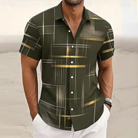 Tyler Line Print Short Sleeve Shirt