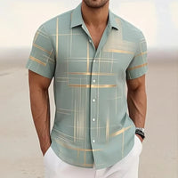 Tyler Line Print Short Sleeve Shirt