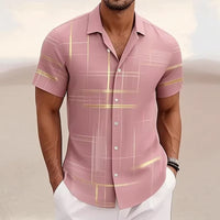 Tyler Line Print Short Sleeve Shirt