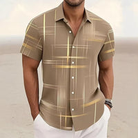 Tyler Line Print Short Sleeve Shirt