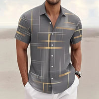 Tyler Line Print Short Sleeve Shirt