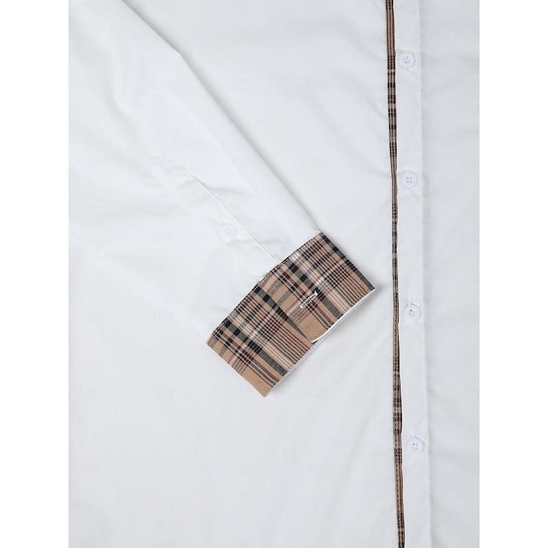 Kendall Check Trim Long Sleeve Shirt