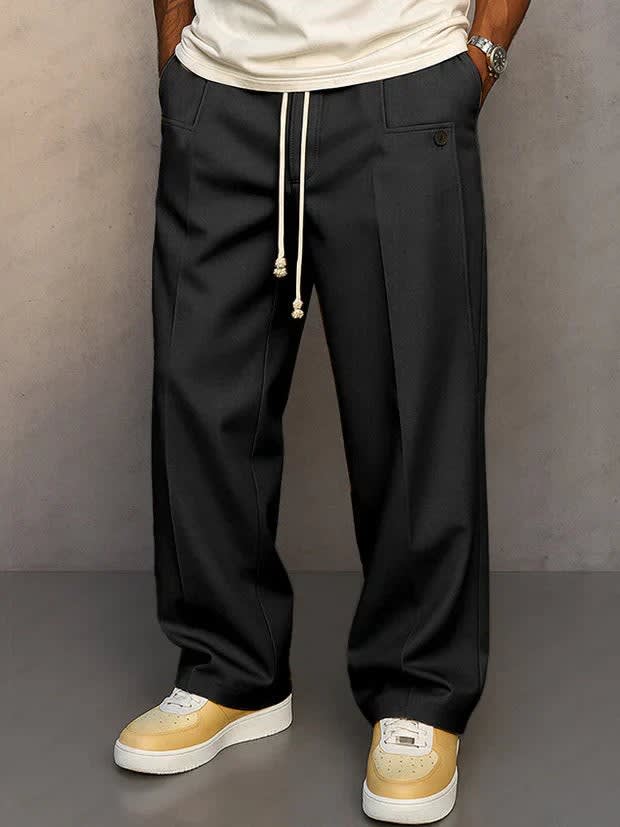Flynn Pressed Crease Drawstring Trousers