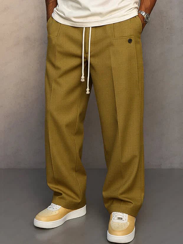 Flynn Pressed Crease Drawstring Trousers