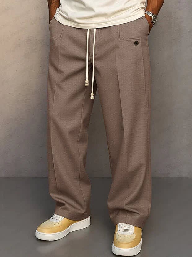Flynn Pressed Crease Drawstring Trousers