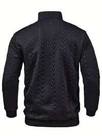 Joaquin Cable Knit Button Neck Pullover