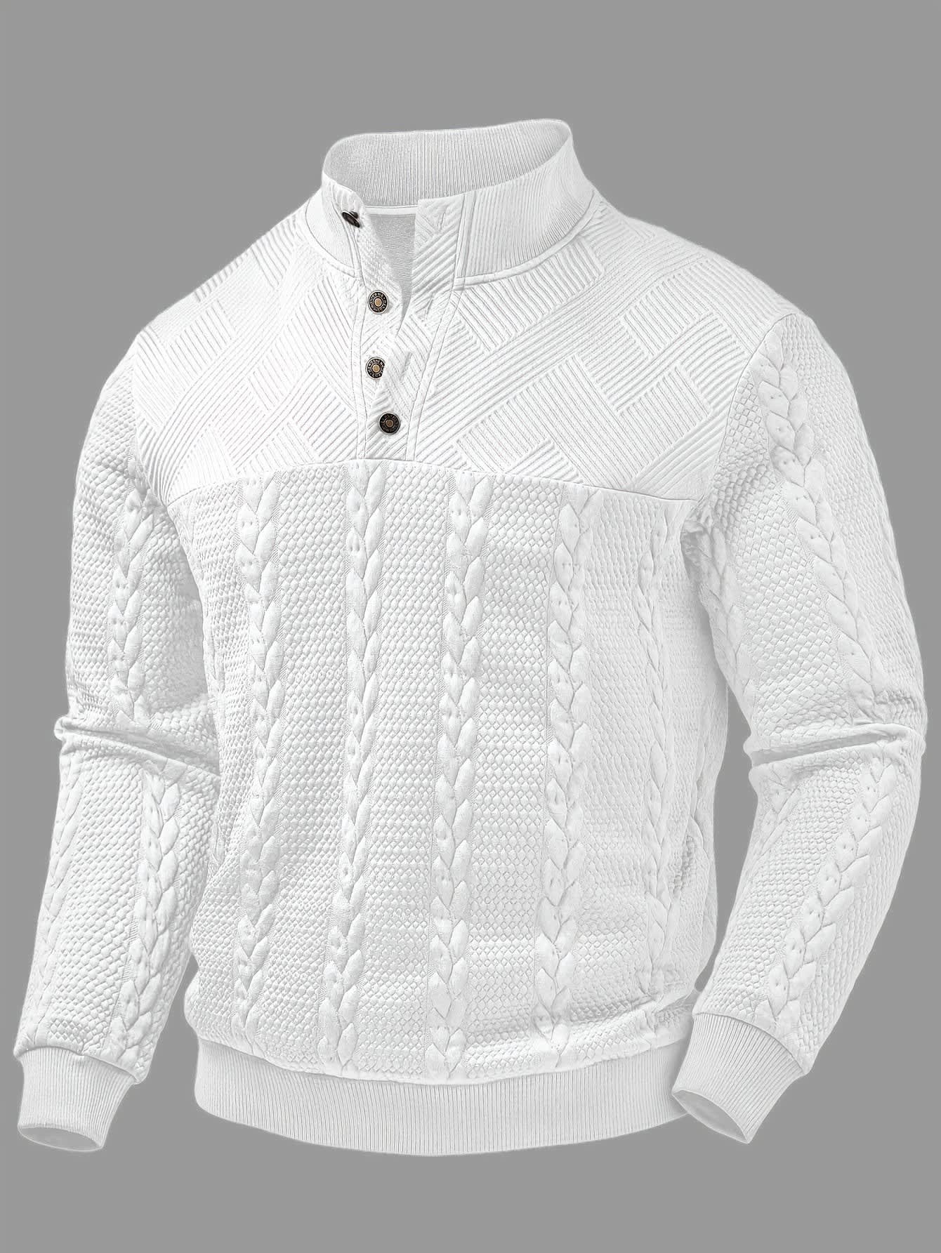 Joaquin Cable Knit Button Neck Pullover_4
