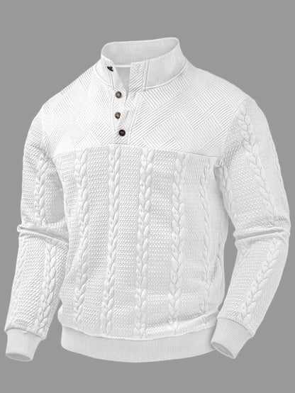 Joaquin Cable Knit Button Neck Pullover_4