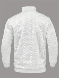 Joaquin Cable Knit Button Neck Pullover