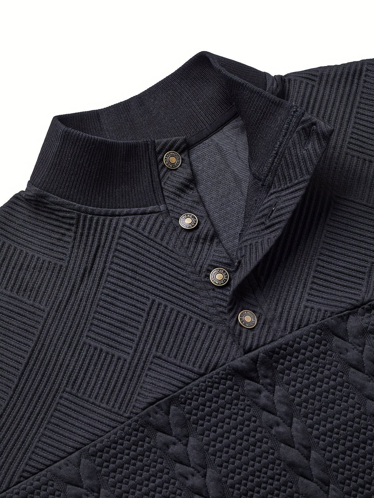 Joaquin Cable Knit Button Neck Pullover