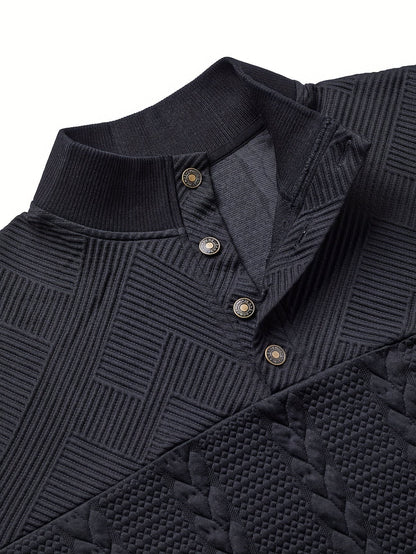Joaquin Cable Knit Button Neck Pullover_7