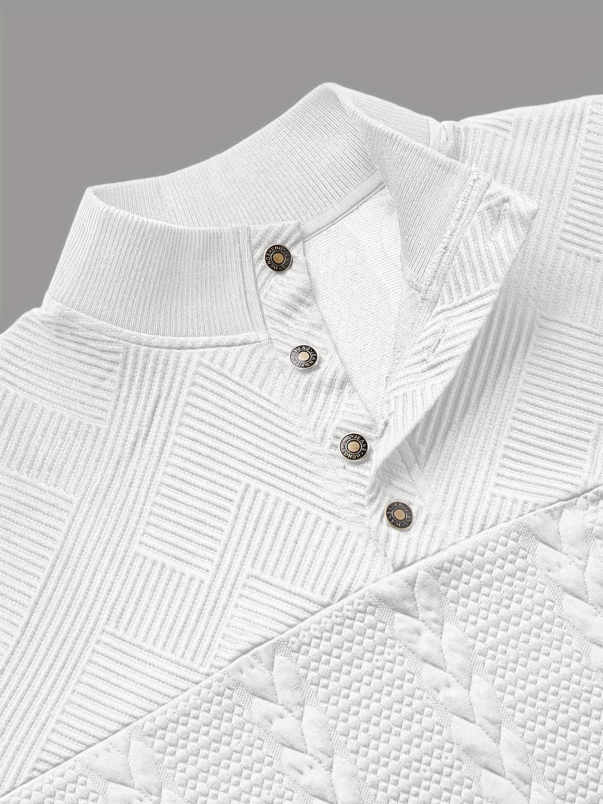 Joaquin Cable Knit Button Neck Pullover