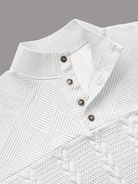 Joaquin Cable Knit Button Neck Pullover