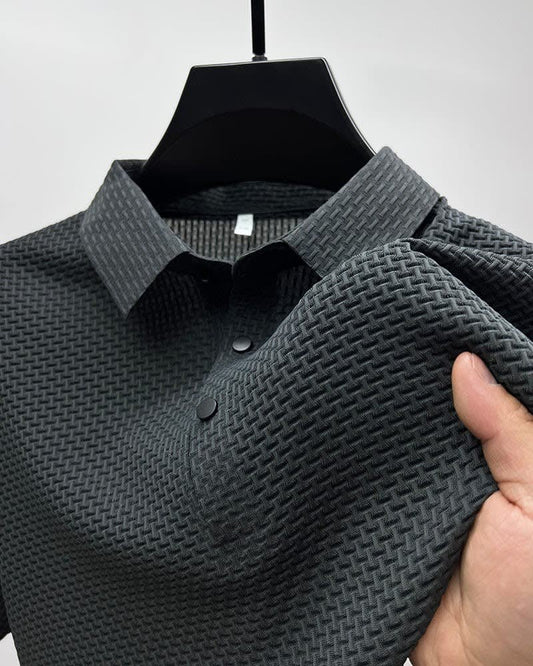 Jeffrey Textured Mesh Short Sleeve Polo_1