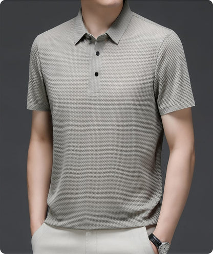 Jeffrey Textured Mesh Short Sleeve Polo_13