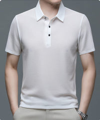 Jeffrey Textured Mesh Short Sleeve Polo