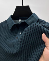 Jeffrey Textured Mesh Short Sleeve Polo