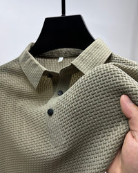 Jeffrey Textured Mesh Short Sleeve Polo